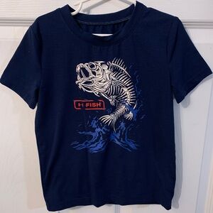 Under Armour size 4T Fish Navy Kids T-Shirt
